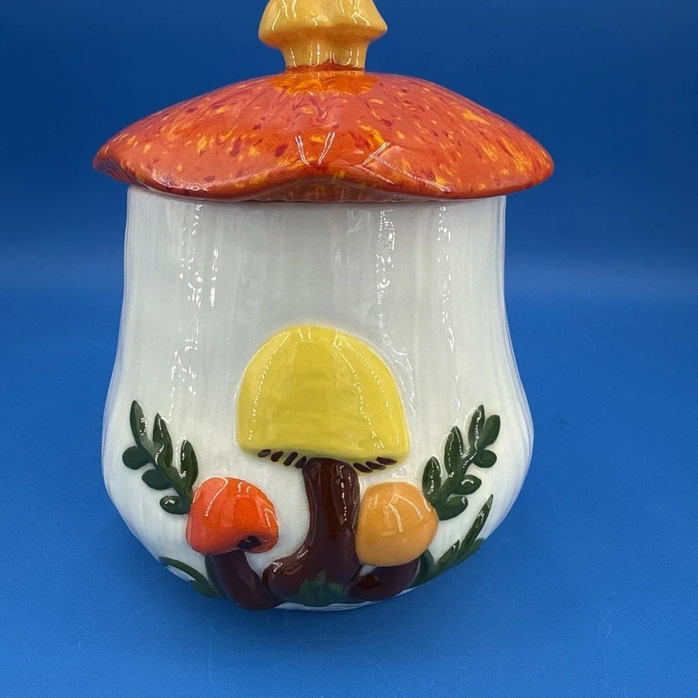 Vintage Arnels Mushroom Canister Small 7
